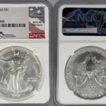 1991 Silver Eagle Mercanti NGC MS70