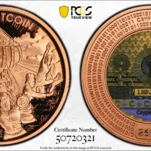 2014 .1btc Cryptolator Bitcoin 1HPJznjb PCGS MS69