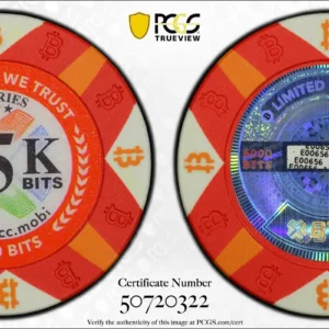 2016 .005 Btc_btcc_red_5k_chip Funded PCGS MS69