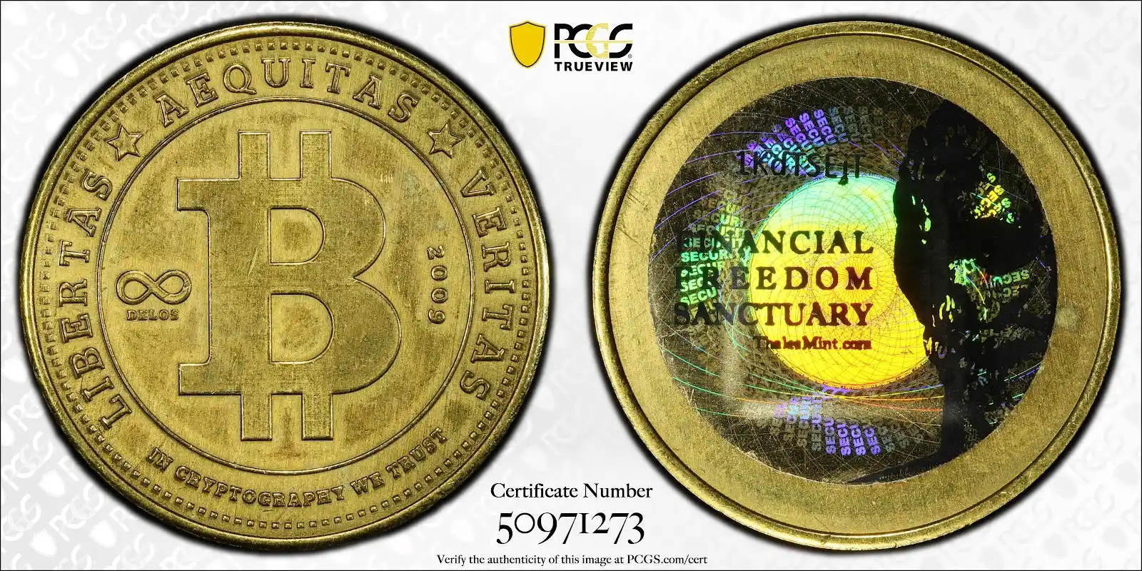 (2018)_token_thales-delos,_aluminum_bronze-50971273, 1KdTSEjT, PCGS MS65