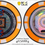 2019 Satori 0.001 BTC Orange Chip PCGS MS70
