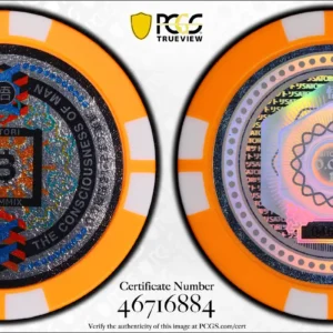 2019 Satori 0.001 BTC Orange Chip PCGS MS70