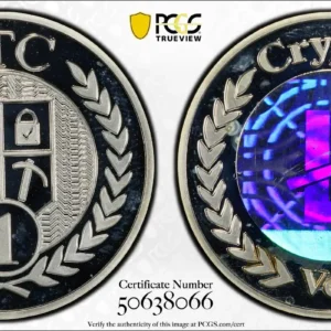 Crypto Vest, No Date 1LTC, First Edition-50638066, PCGS MS65DCAM