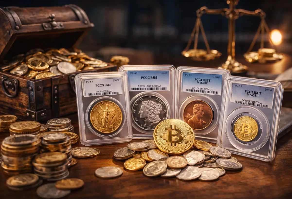 Certified Rare Coins and Physical Crypto