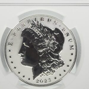 2023-S Morgan & Peace Dollar 2-Coin Reverse Proof Set, First Day of Issue, NGC Reverse PF70