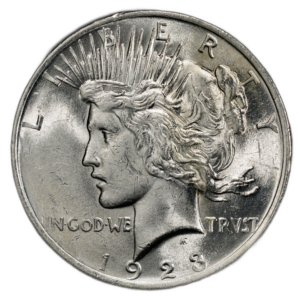 1923-P Peace Dollar — PCGS MS62